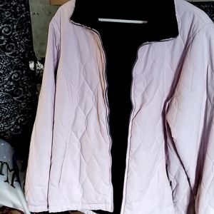 Comfy, cozy, reversible pink jacket